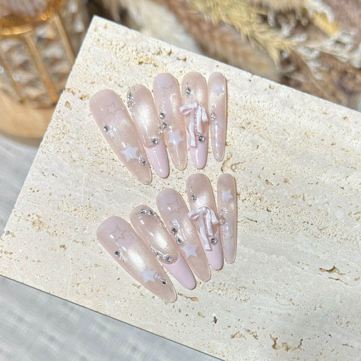 Decorative Starry Ombre Press-On Nails — product view 1