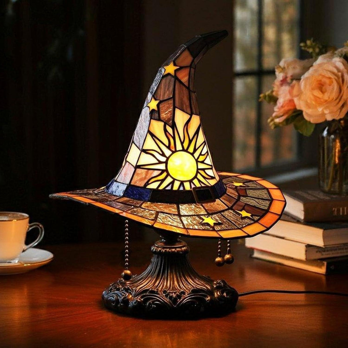 Decorative Witch Hat Table Lamp Bowlift — product view 4