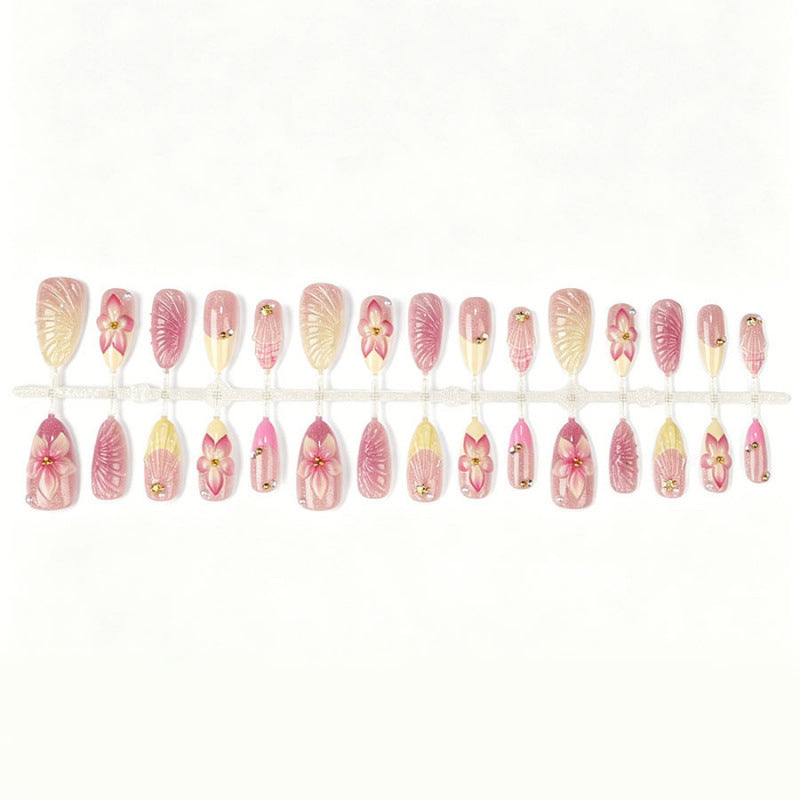 Floral 3D Press-On Nail Art Set — product view 4