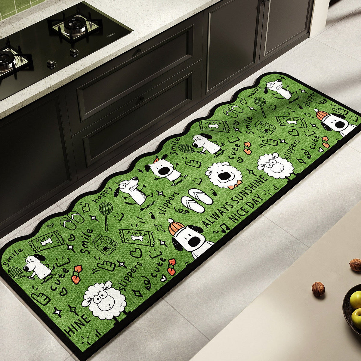 Fun-Themed Kitchen Runner Mat Bowlift — product view 2