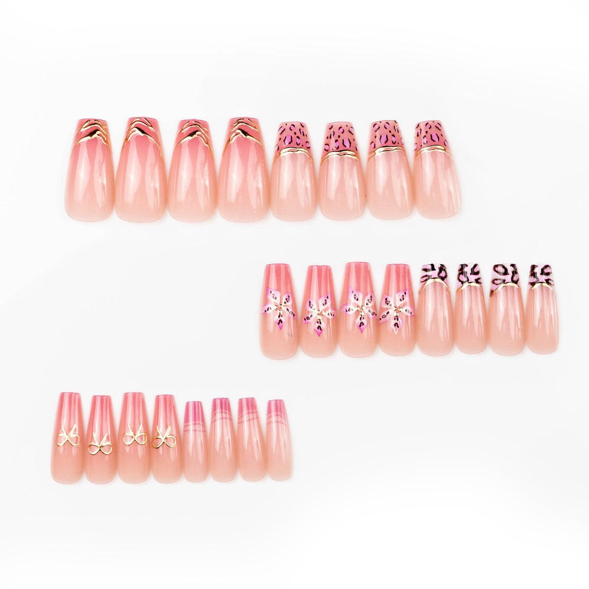 Decorative Floral Press-On Nails Set — product view 3