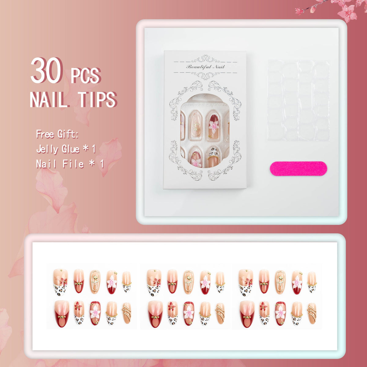 Decorative Press-On Nail Tips Kit — product view 4