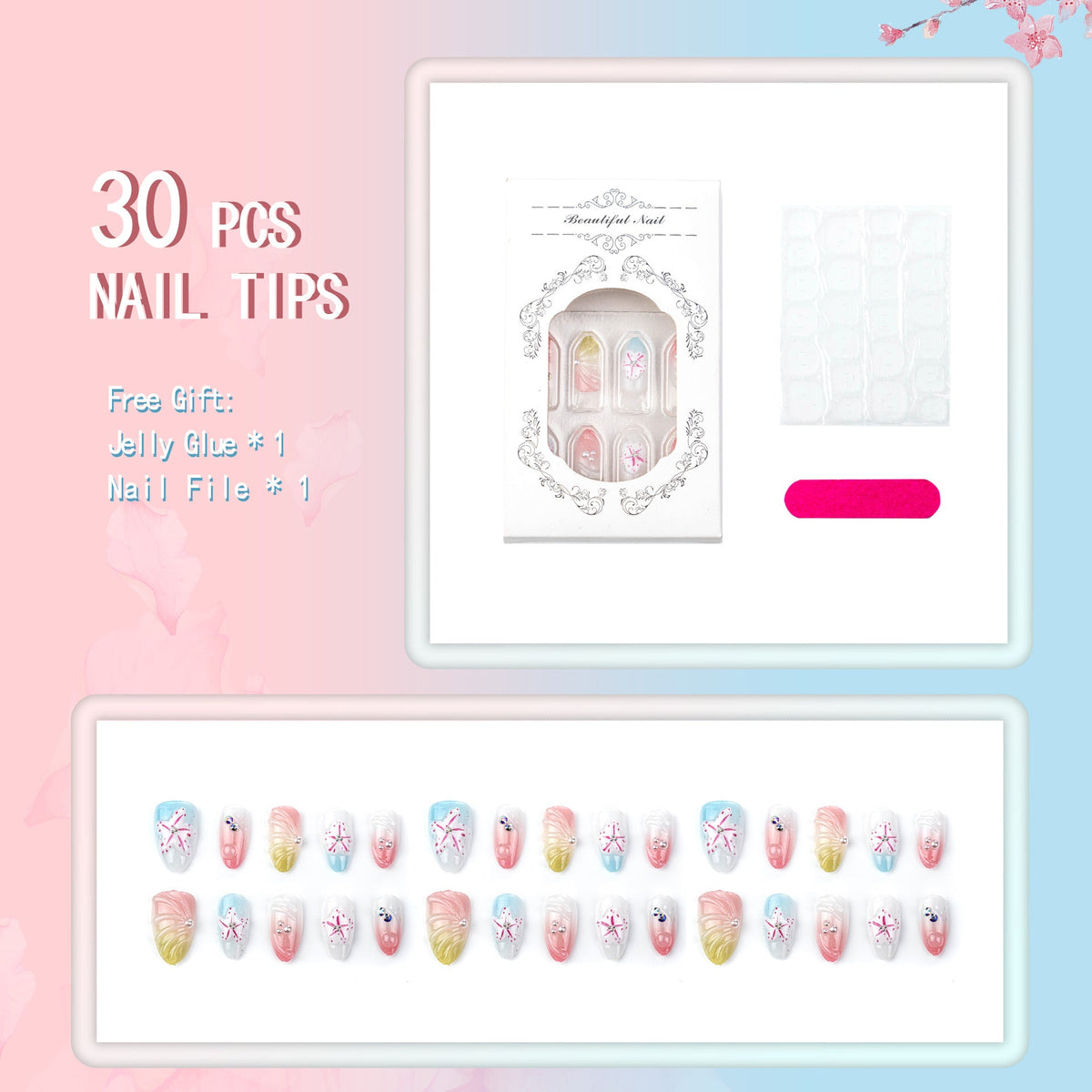 Artistic Press-On Nail Tips Set — product view 3