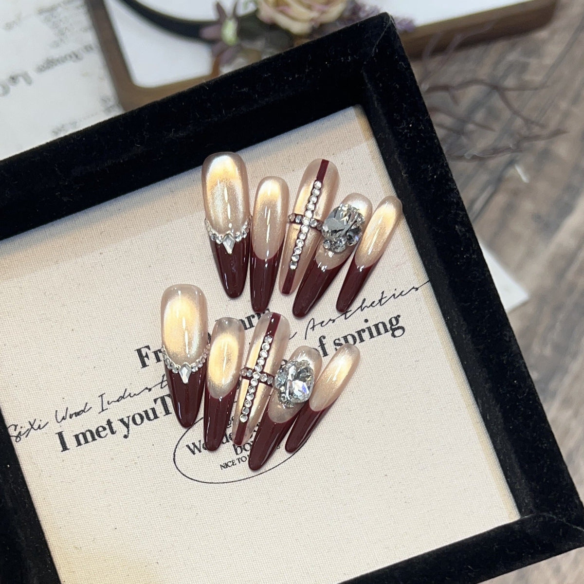 Elegant Jewel-Embellished Press-On Nail Set — product view 3