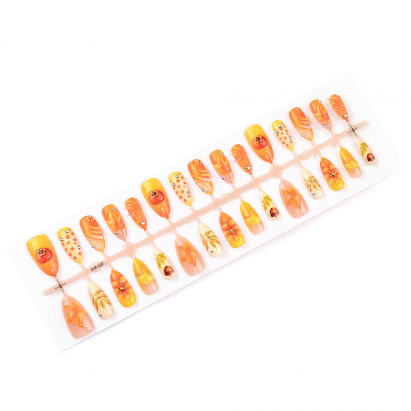 Artistic Autumn-Themed Press-On Nail Set — product view 5