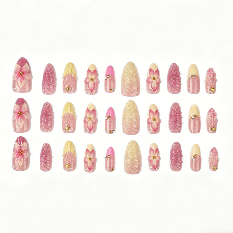 Floral 3D Press-On Nail Art Set — product view 3