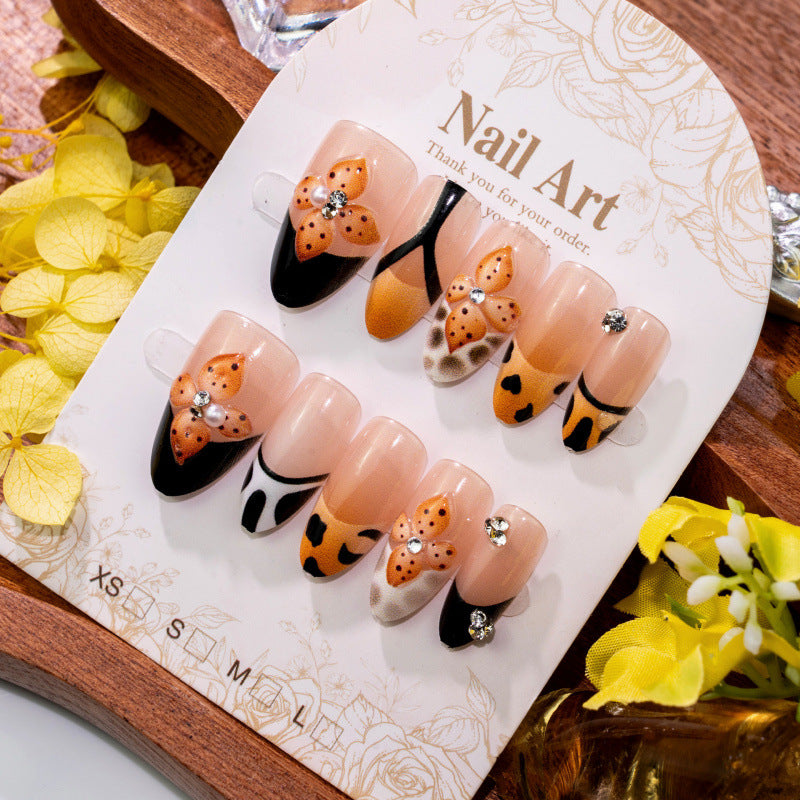 Decorative Floral Acrylic Press-On Nail Set — product view 2