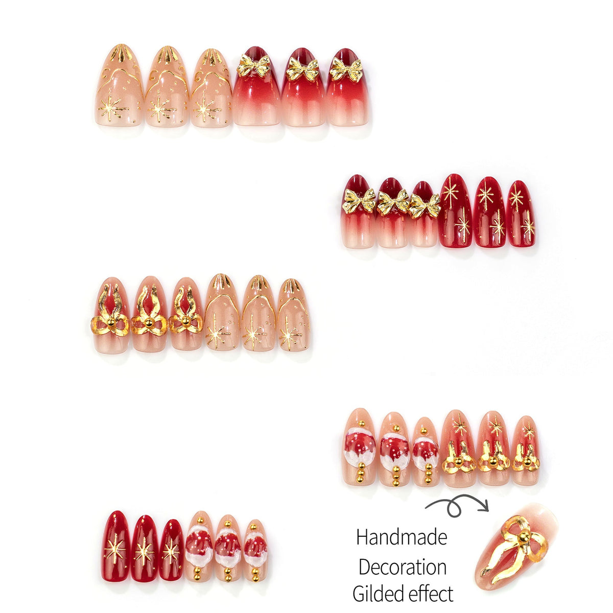 Festive Holiday-Themed Press-On Nail Art Set — product view 2