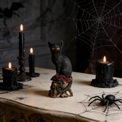 Decorative Black Cat Figurine Bowlift — product view 3