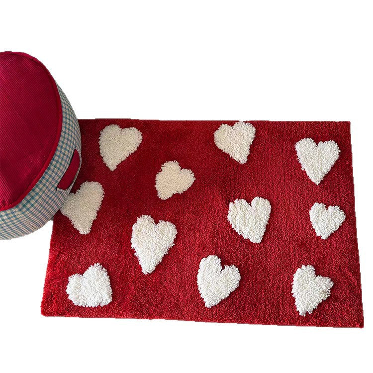 Cozy Heart-Shaped Bathroom Rug Bowlift — product view 5