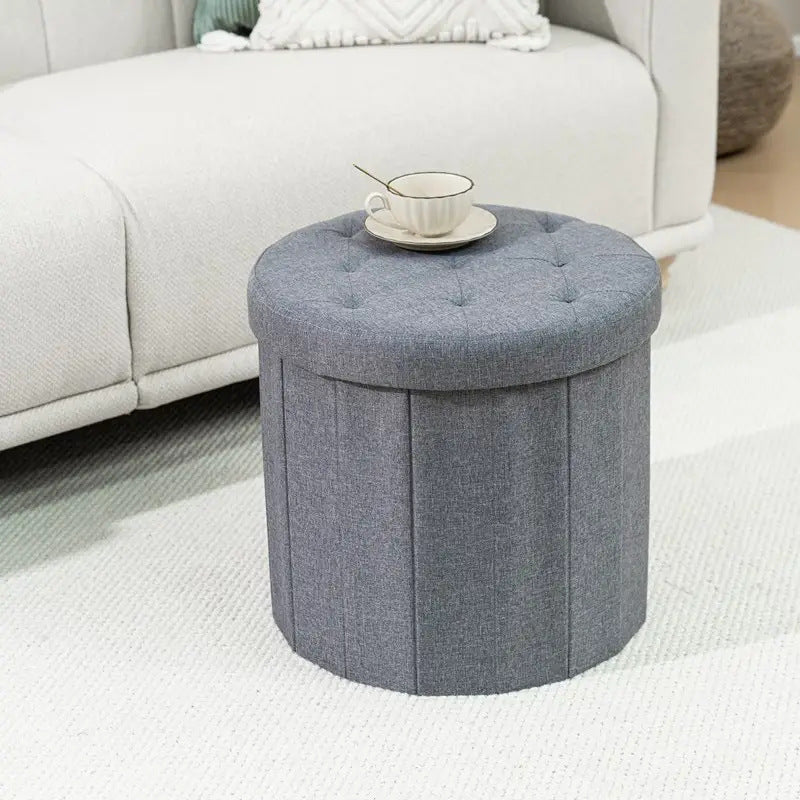 Folding Storage Pouf Bowlift — product view 4