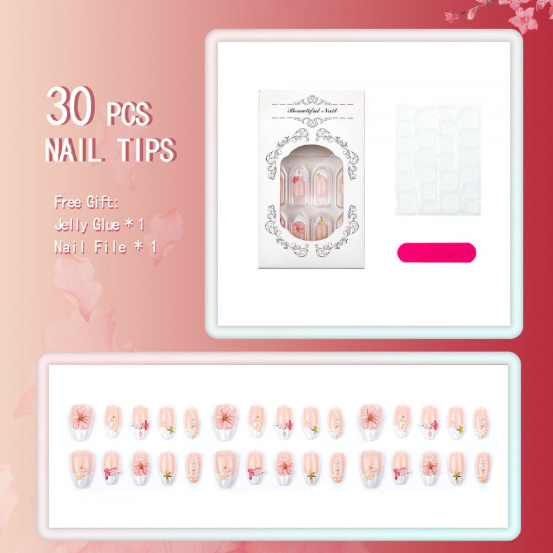 Artistic Seashell Decorated Press-On Nails — product view 3