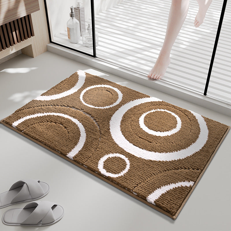 Contemporary Circular Pattern Bath Mat Bowlift — product view 5