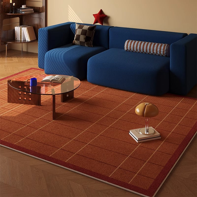 Checkered Pattern Area Rug Bowlift — product view 2