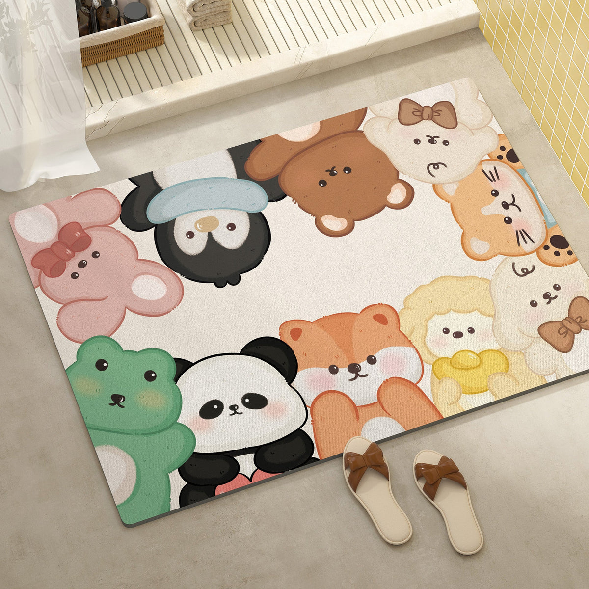 Cute Animal-Themed Bathroom Mat Bowlift — product view 4