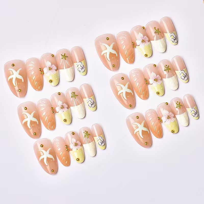 Coastal-Inspired Decorative Press-On Nails — product view 4