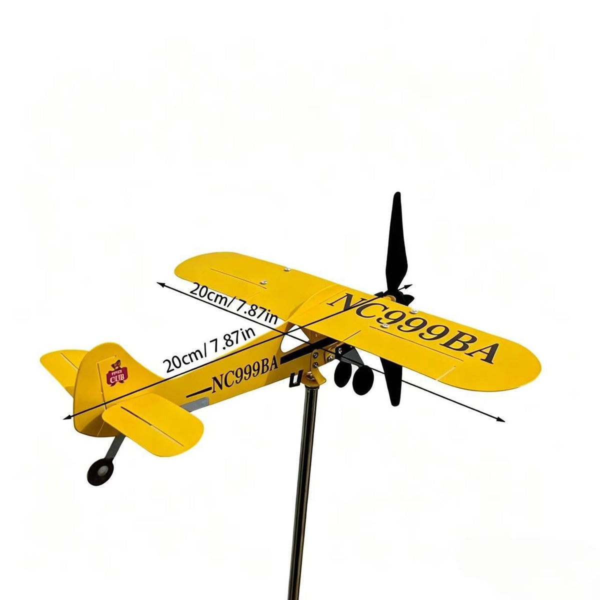 Decorative Airplane Garden Stake Bowlift — product view 6