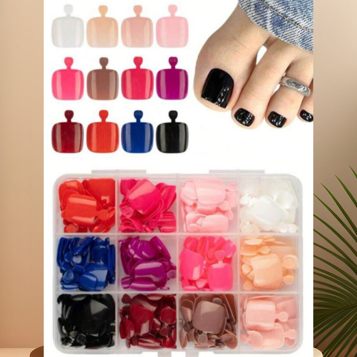 Full Coverage Press-On Toenail Set — product view 1