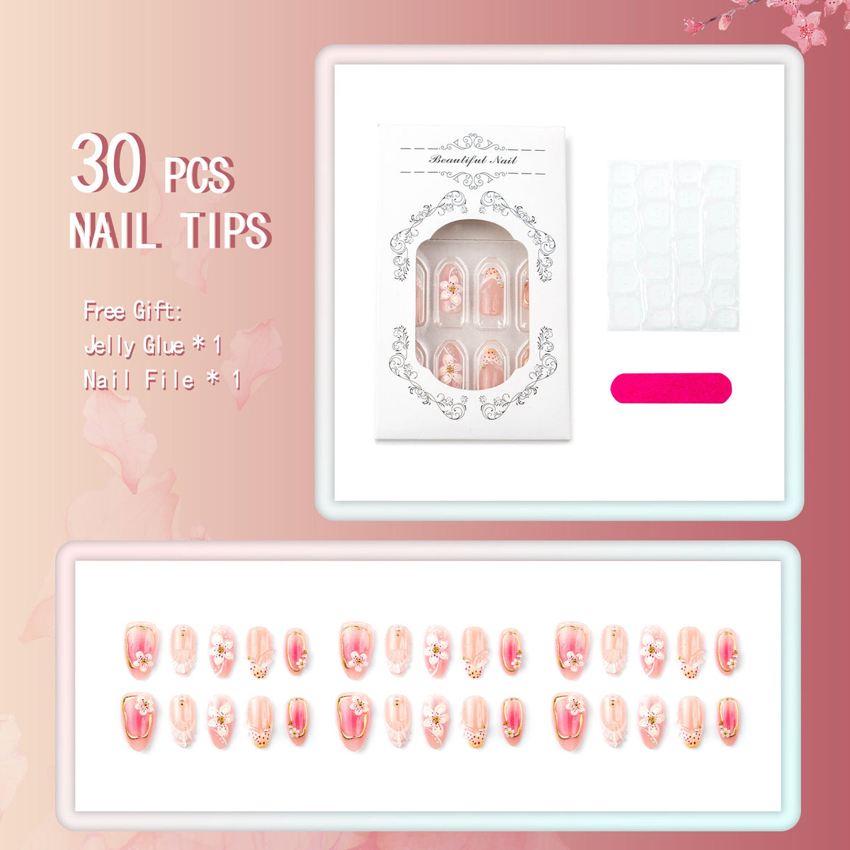 Decorative Nail Tips Set — product view 3