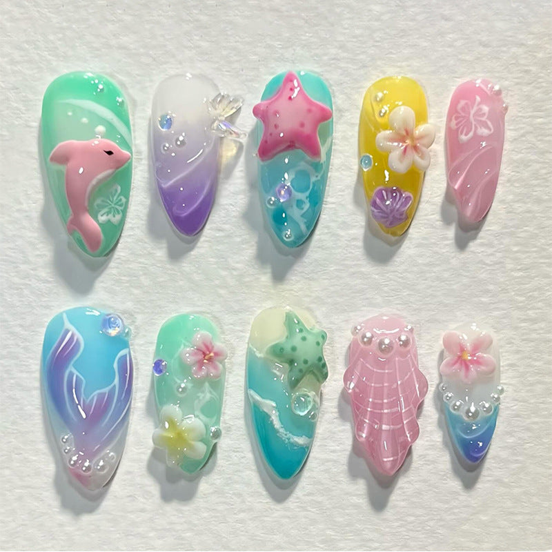 Artistic Undersea Press-On Nails — product view 1