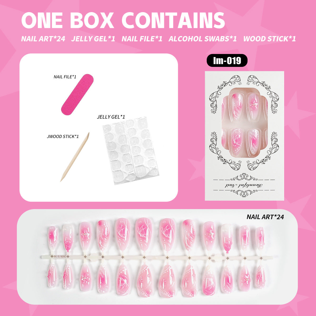 Elegant Articulated Press-On Nail Kit — product view 1