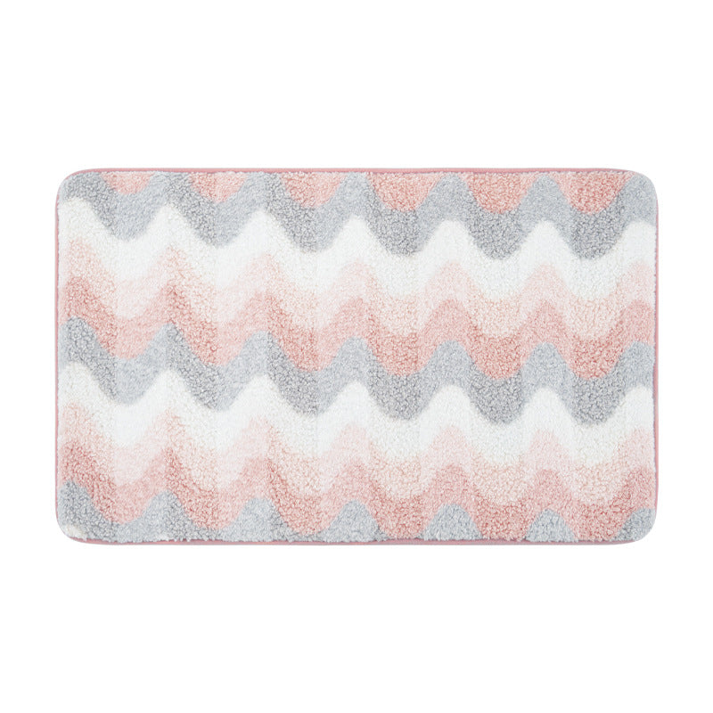 Decorative Wave Pattern Bath Mat Bowlift — product view 2