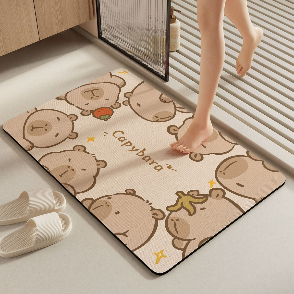 Cute Animal-Themed Bathroom Mat Bowlift — product view 3
