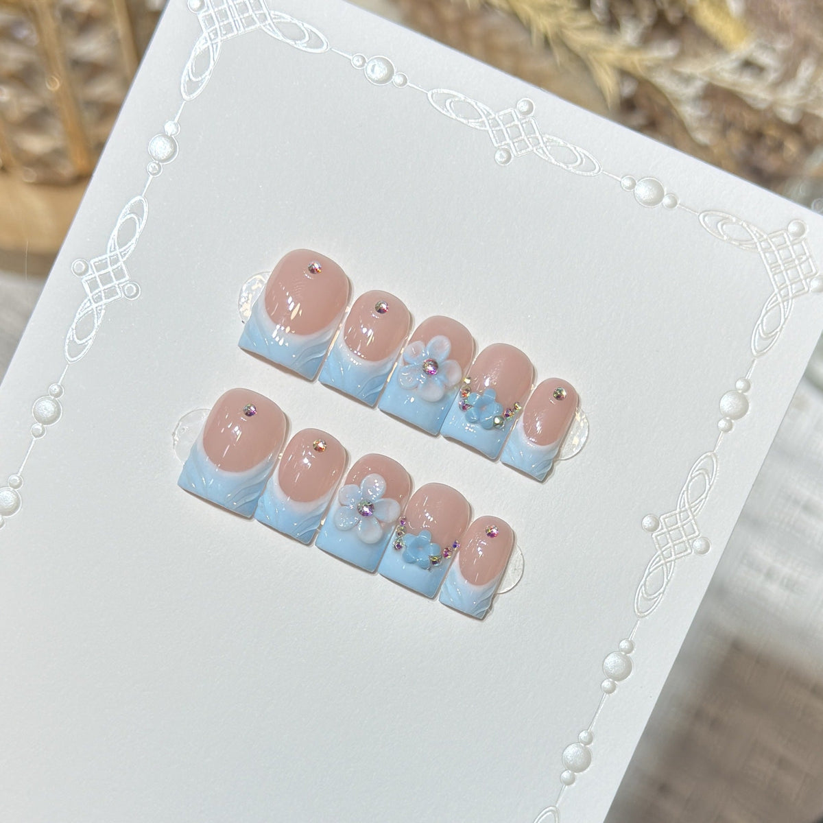 Artistic Floral Press-On Nail Set 1790734496 — product view 3