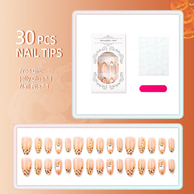 Artistic Ghost-Themed Acrylic Press-On Nails — product view 4