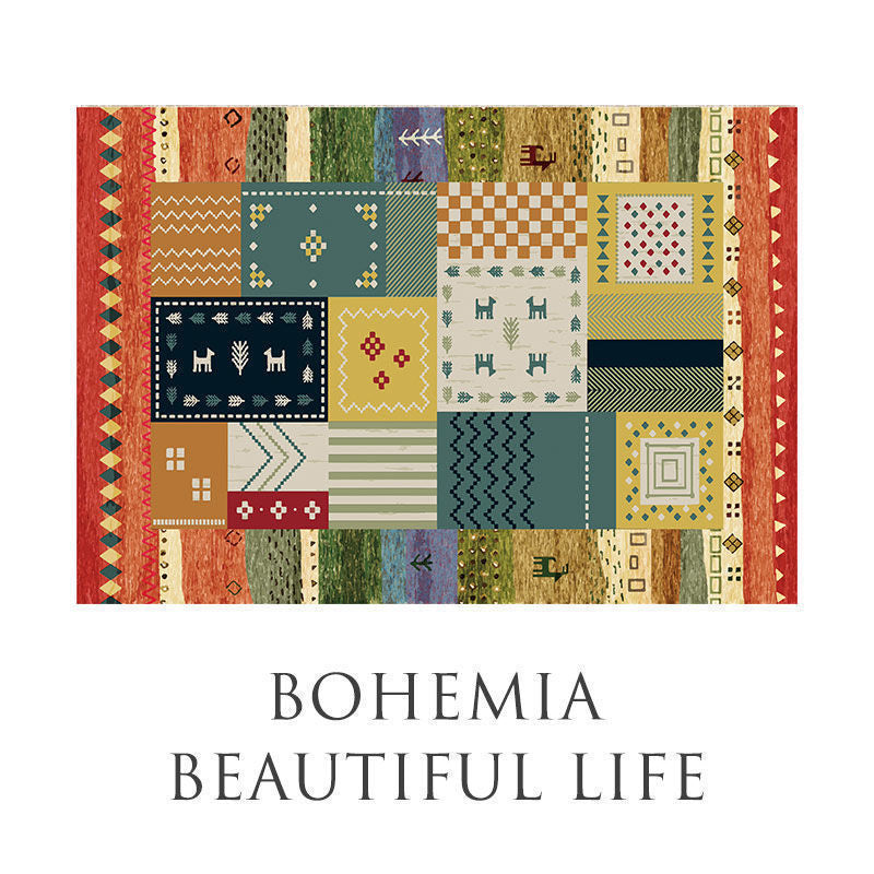 Decorative Patchwork Area Rug Bowlift — product view 2