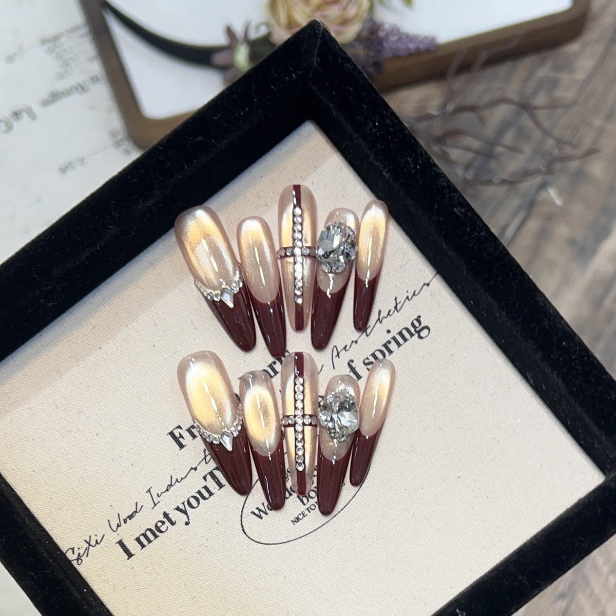 Elegant Jewel-Embellished Press-On Nail Set — product view 4