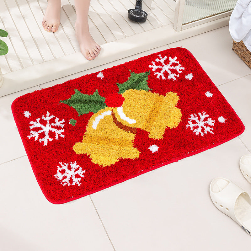 Festive Gingerbread House-Themed Bowlift Bath Mat — product view 1