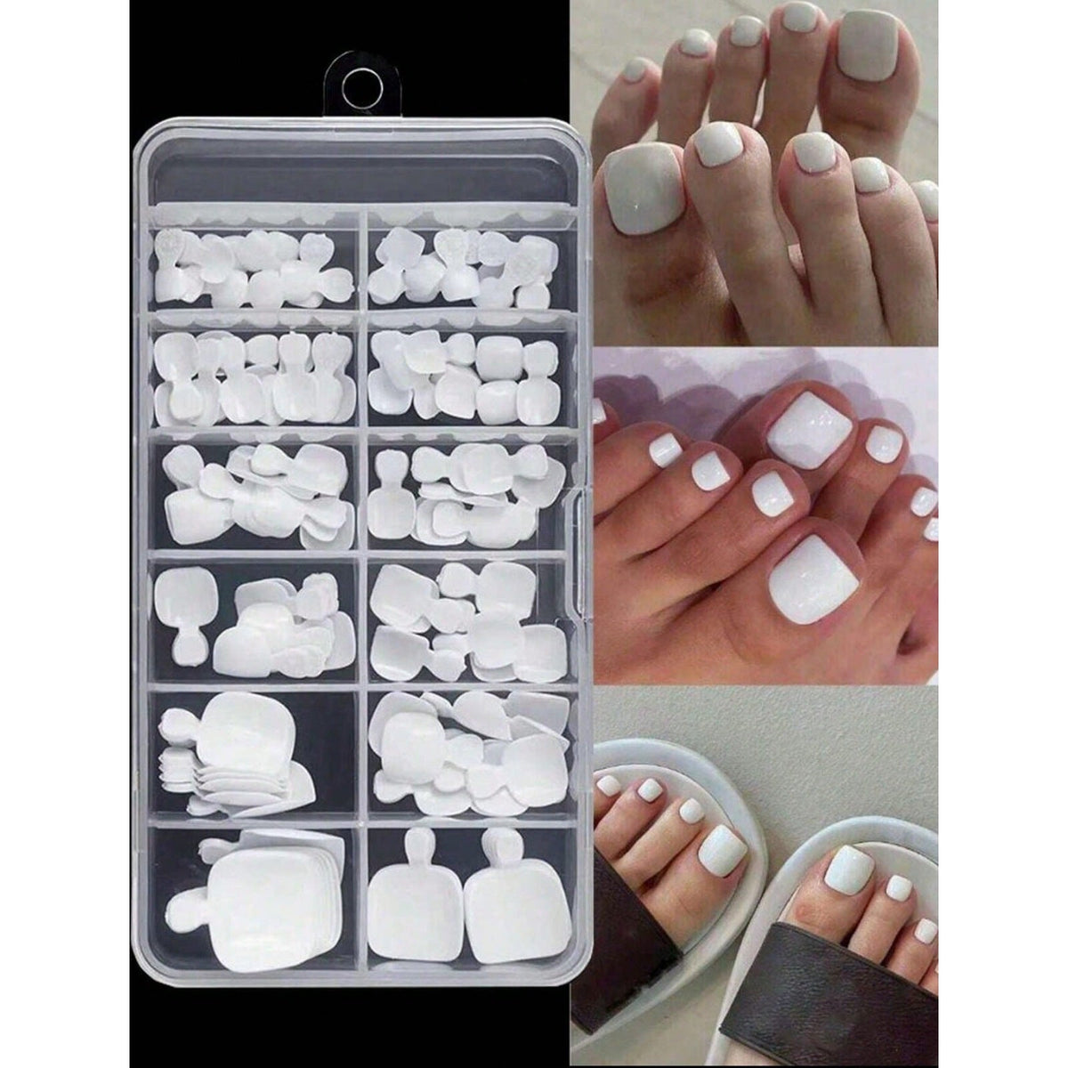 Full Coverage Press-On Toenail Tips Set — product view 2