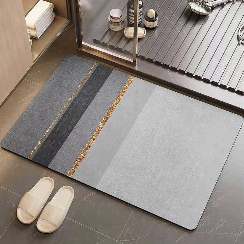 Geometric Pattern Bathroom Mat Bowlift — product view 3