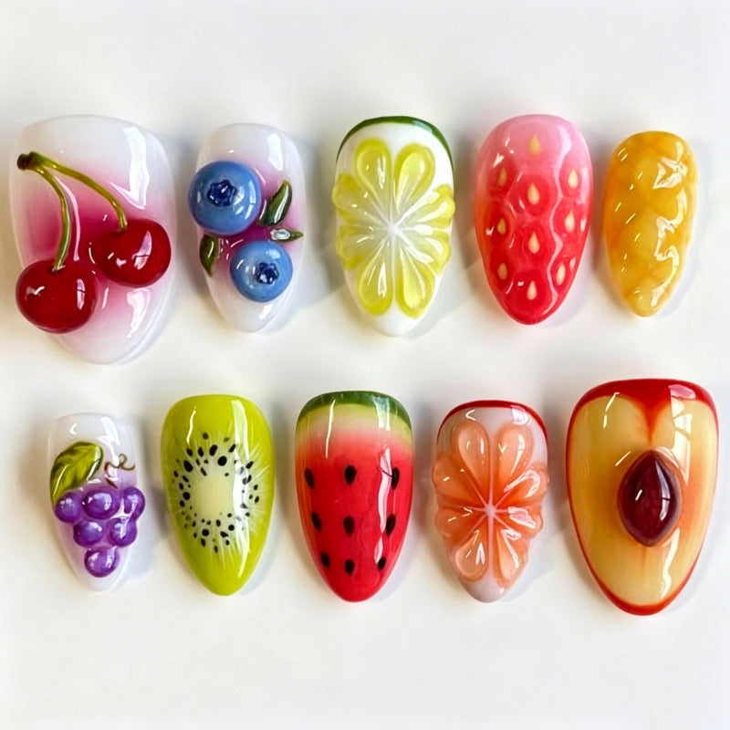Fruit-Inspired 3D Press-On Nail Set — product view 1