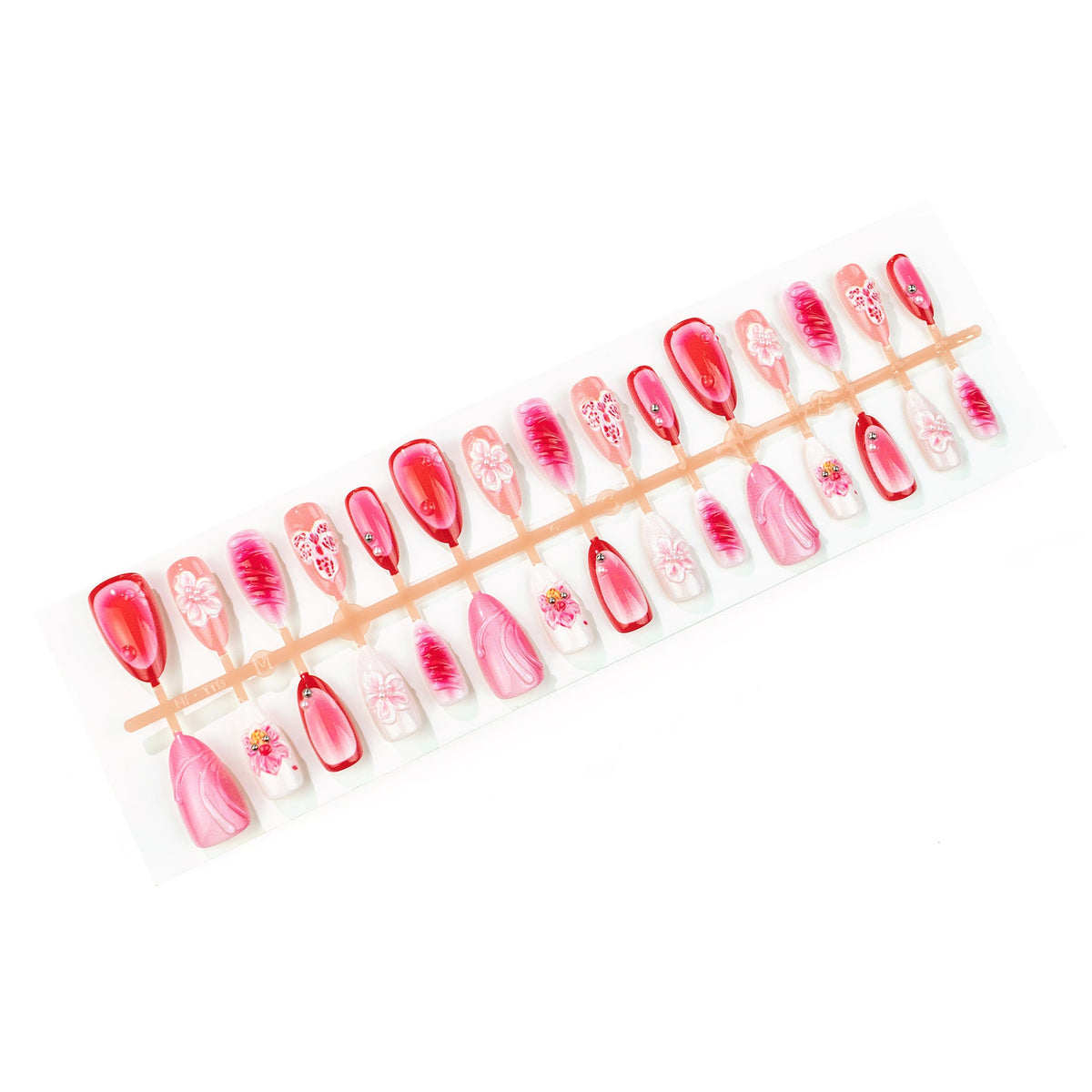 Artistic Floral Pattern Press-On Nails — product view 5