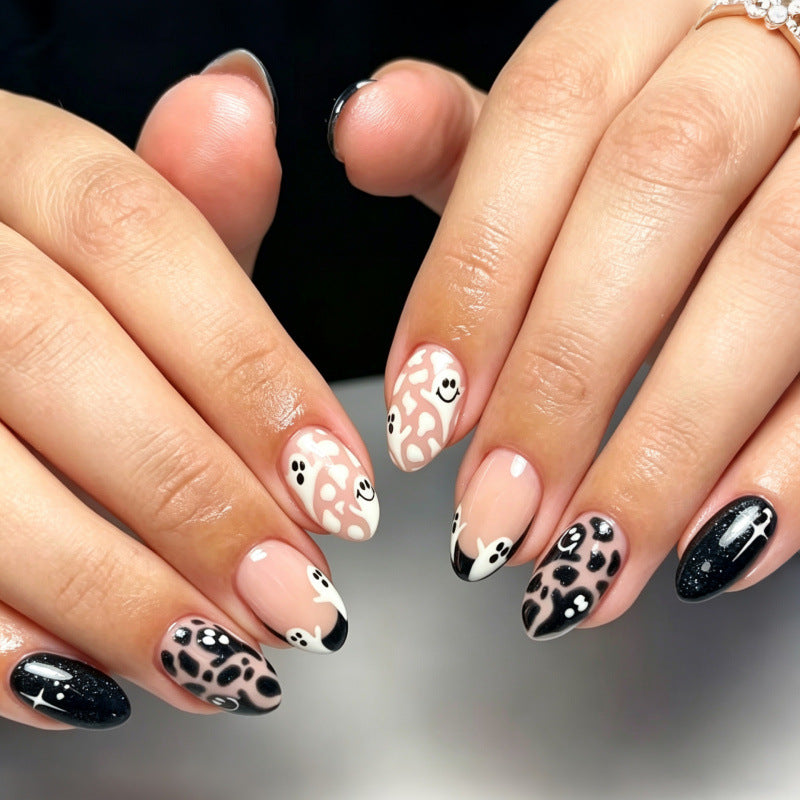 Artistic Press-On Nail Set with Unique Patterns — product view 1
