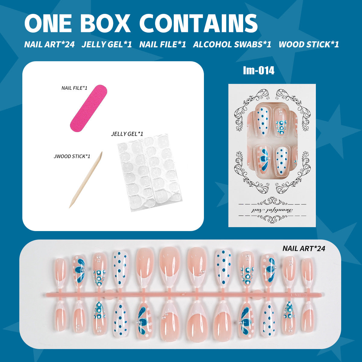 Complete Press-On Nail Art Set with Accessories — product view 1
