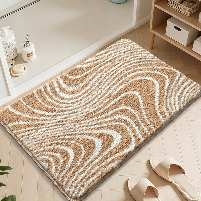 Abstract Wave Pattern Bath Mat Bowlift — product view 2