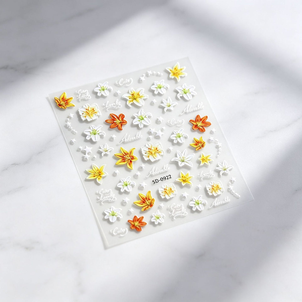 Floral Decorative Nail Art Stickers — product view 5