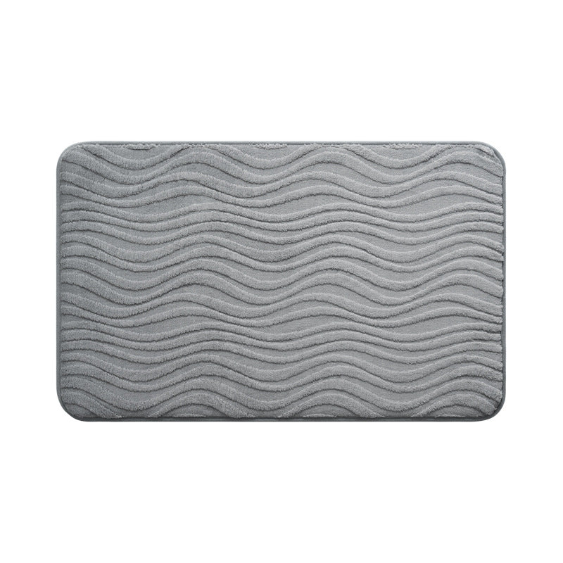 Abstract Wave Pattern Bathroom Mat Bowlift — product view 1