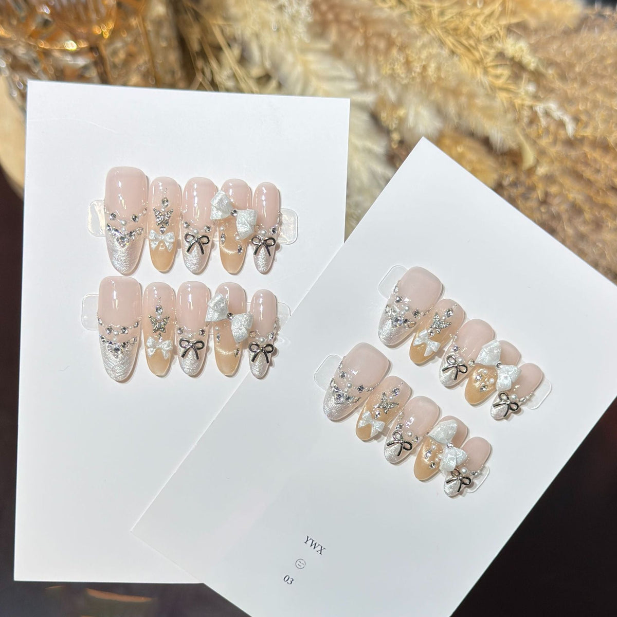 Creative Bow-Embellished Press-On Nails — product view 2