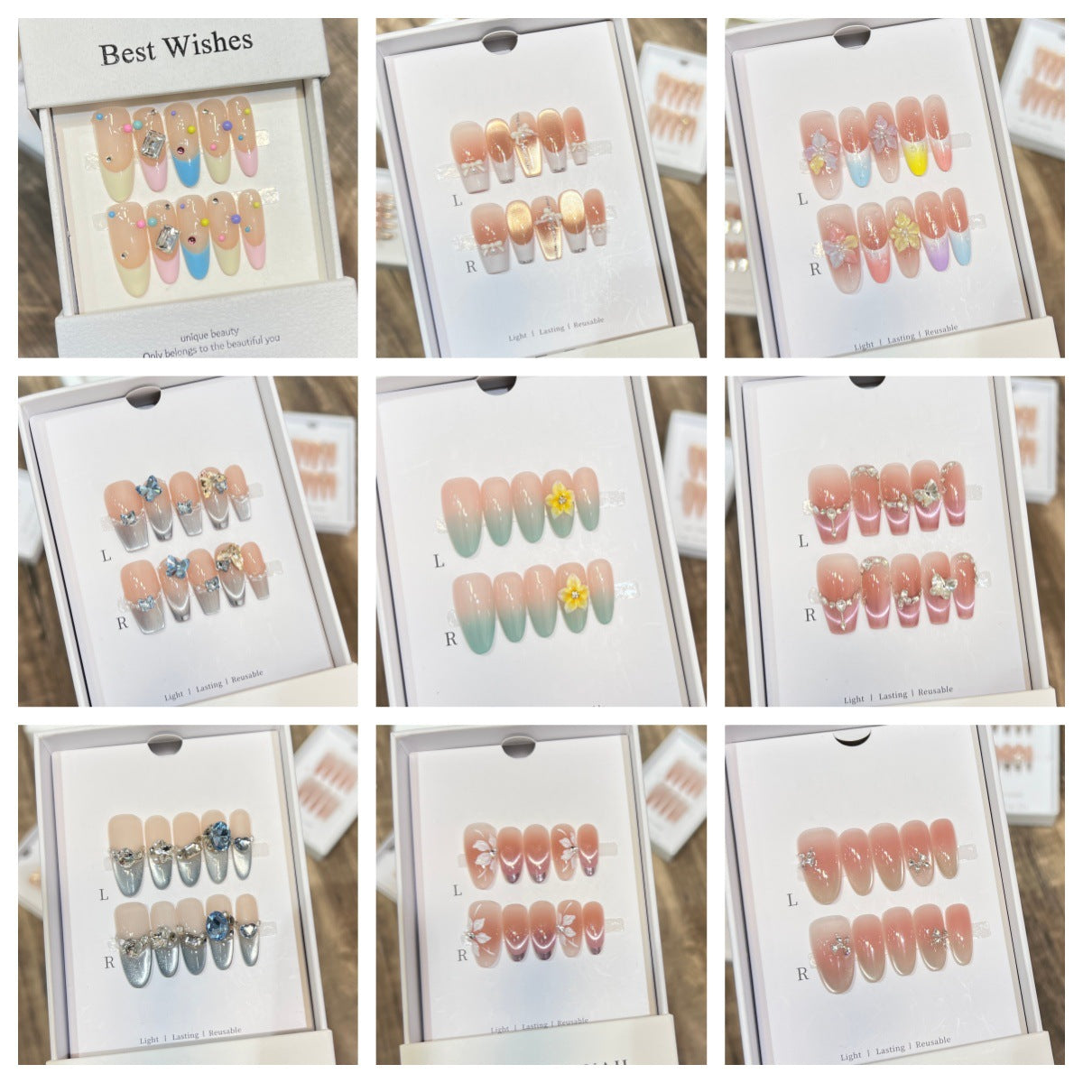 Elegant Reusable Press-On Nail Art Set — product view 2