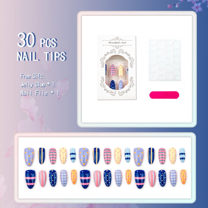 Creative Patterned Press-On Nail Art Set — product view 4