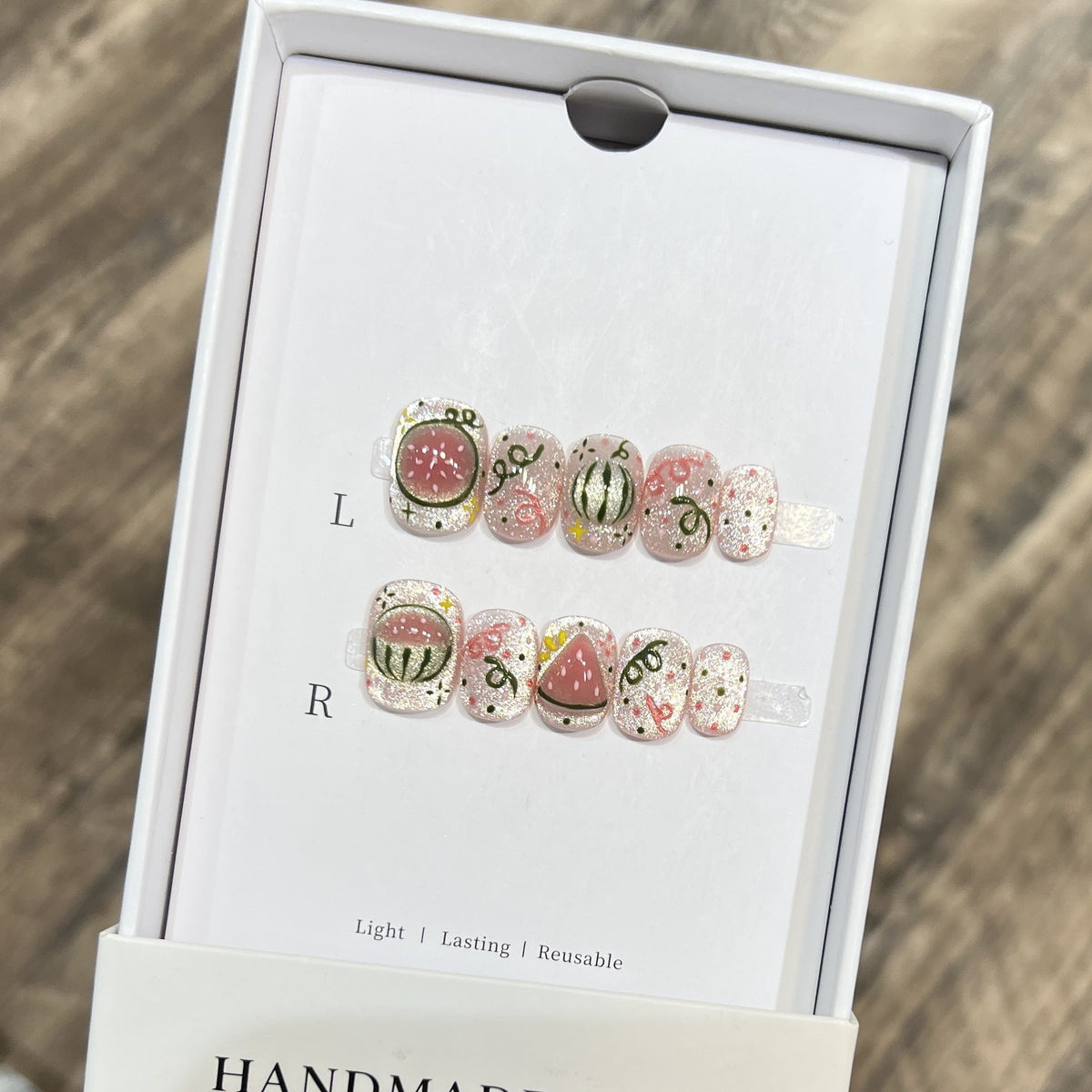 Creative Watermelon-Themed Press-On Nail Art Kit — product view 3