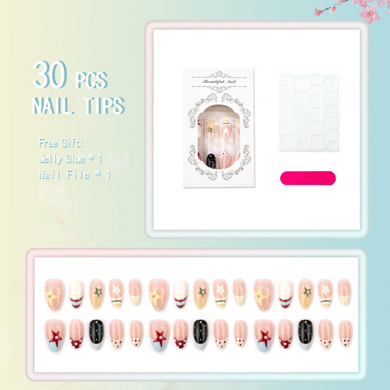 Creative Star Pattern Press-On Nail Set — product view 4