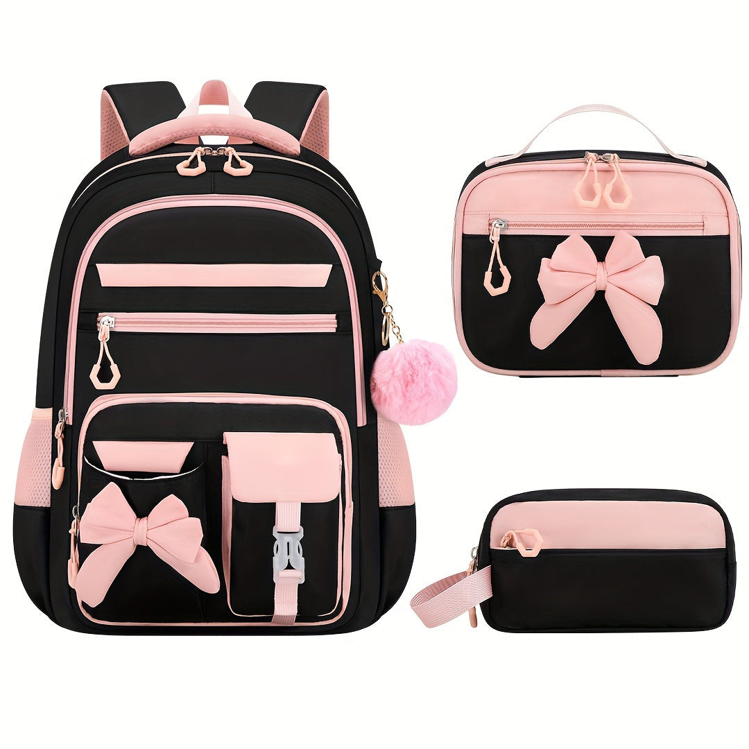Cute Bow Design Backpack Set — product view 6