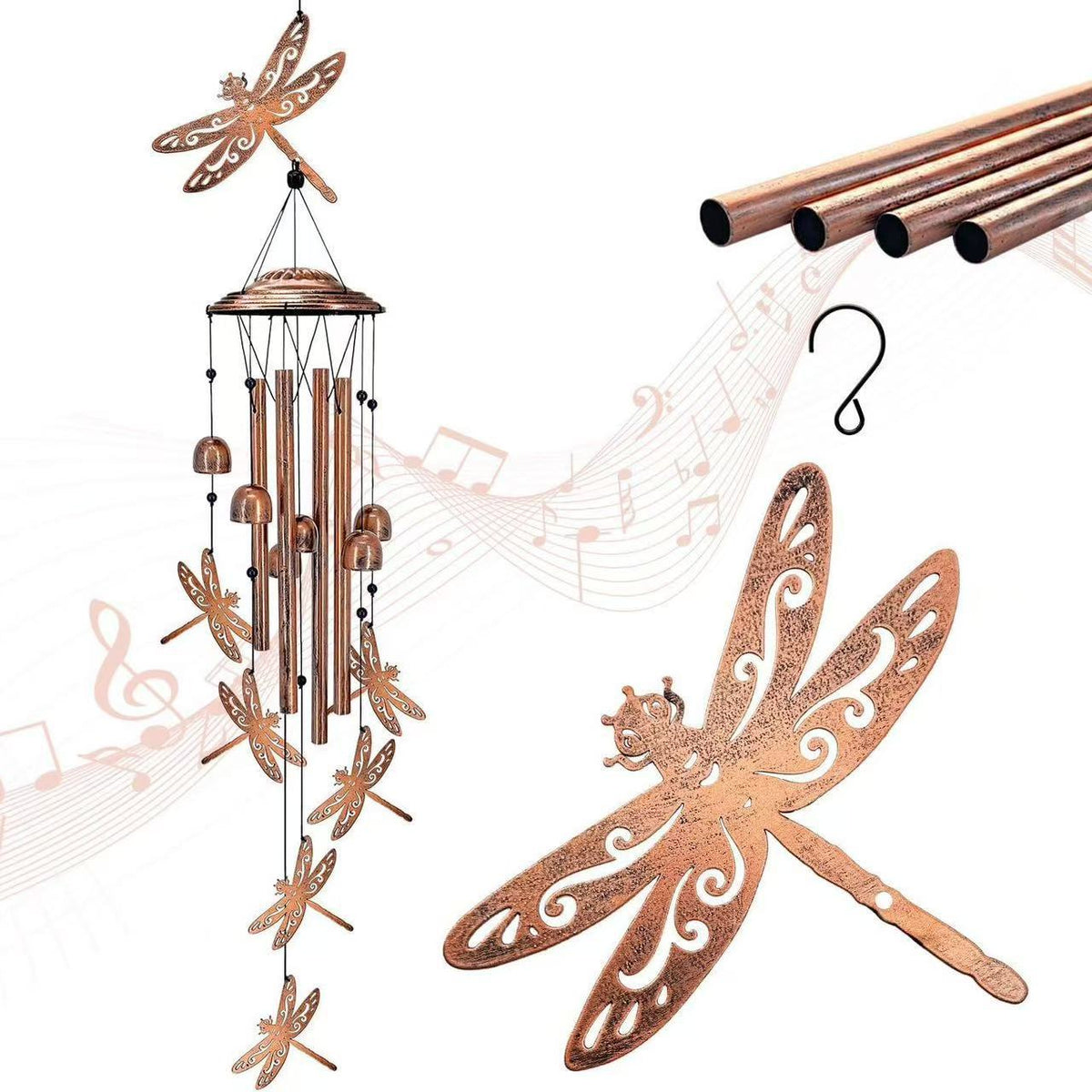 Decorative Wind Chime with Dachshund Design Bowlift — product view 2
