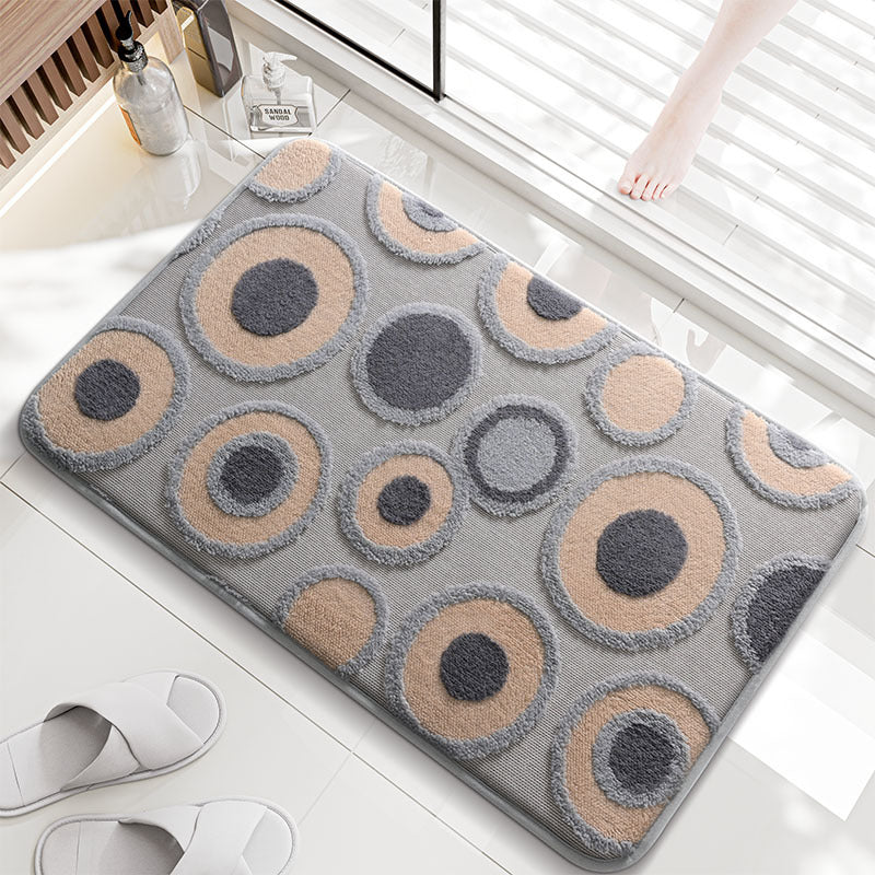 Decorative Circular Pattern Bath Mat Bowlift — product view 3