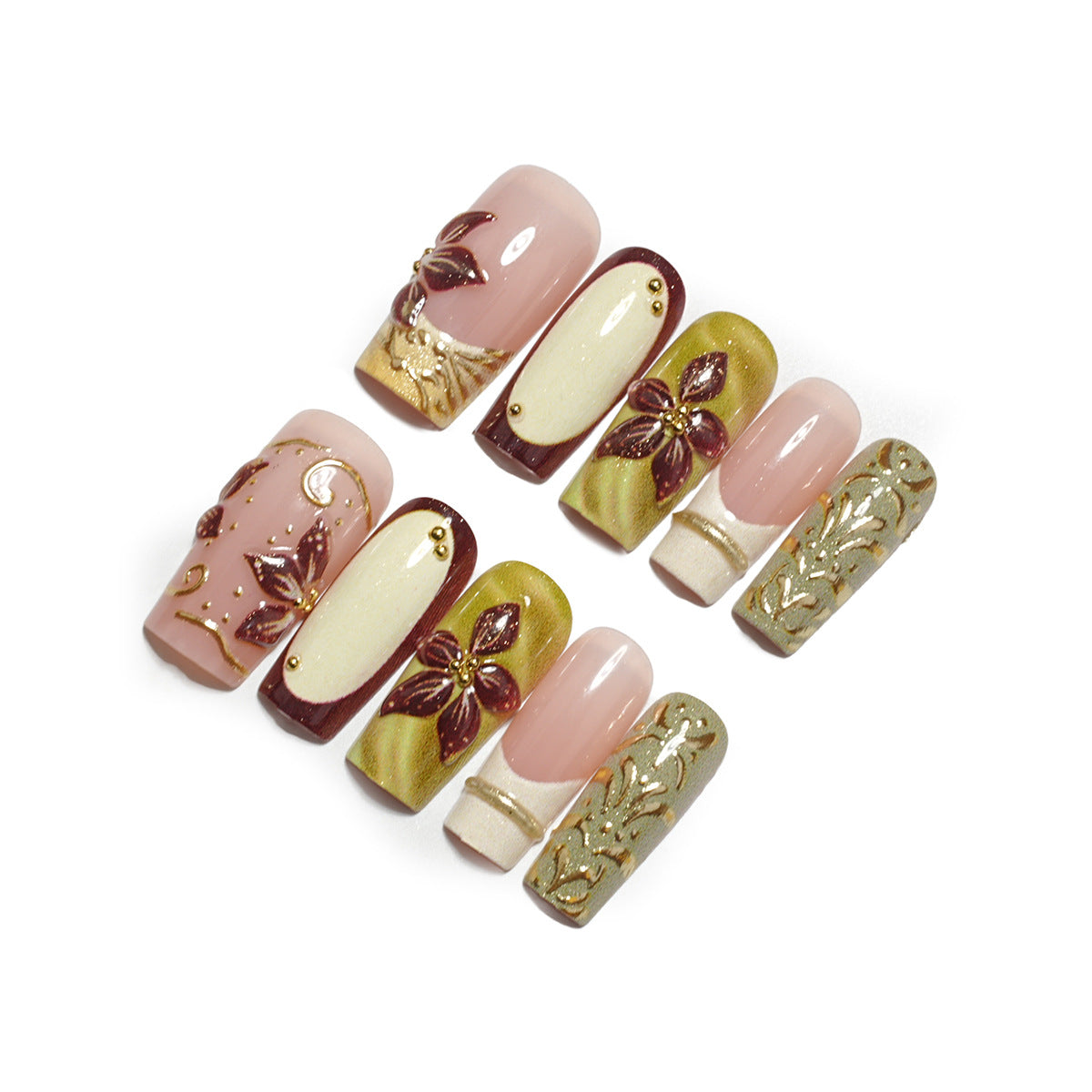 Floral Design Press-On Nails — product view 2